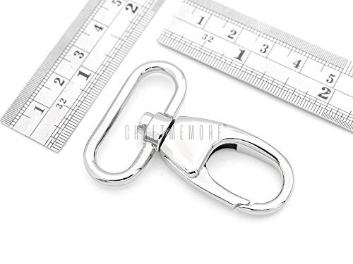 Craftmemore 2 Sets Fat Swivel Snap Hook With Triangle Rings Push Gate Lobster Claw Clasp For Purse Bags Sewing Accessories (1 1/4 Inches, Gold) #TOP1