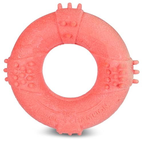 AMERICAN KENNEL CLUB AKC Sport TPR Toys for Aggressive Chewers – Durable Rope Frisbee, Foam Ring & Spiked Football – Vanilla Scented, Great for Heavy Chewers