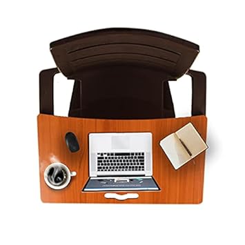 Wooden Half Cut Study Pad|Writing Pad|Wooden Study Exam Writing Pad|Study Pad for Students Use|Portable Lap Desk|Study Tray Table Stand for Writing|33x59x0.8CM| (Red)
