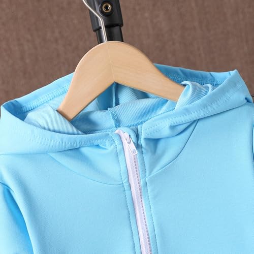 Image of Azmxynol Boys Clothes Kids Little Boy Color Block Half Zip Hoodie & Jogger Pants 2 Piece Outfit Set,4-12 Years