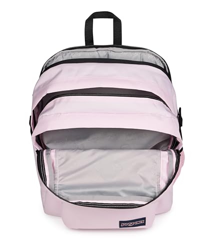 Image of JanSport Main Campus Backpack - Travel or Work backpack w 15-Inch Laptop Sleeve and Dual Water Bottle Pockets, Pink Ice