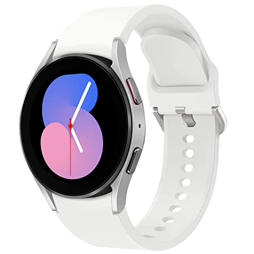 Bracelet Samsung Galaxy Watch 5 et 4 en silicone blanc ajustement parfait sans espace