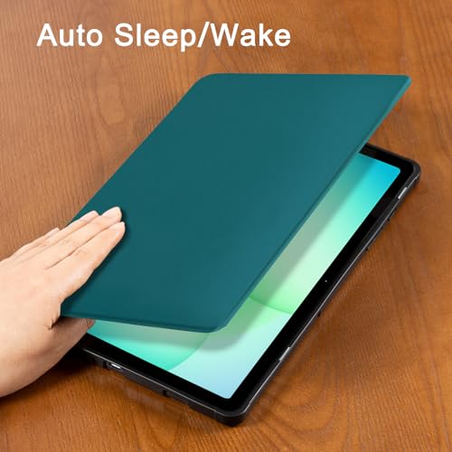 Image of CoBak Case for Samsung Galaxy Tab A11+ Plus 11 inch 2025, Multi-Viewing Angles, All New PU Leather Folio Stand Cover with Auto Sleep Wake Feature for Samsung Galaxy Tab A11+ Tablet 11-inch, Blackish Green