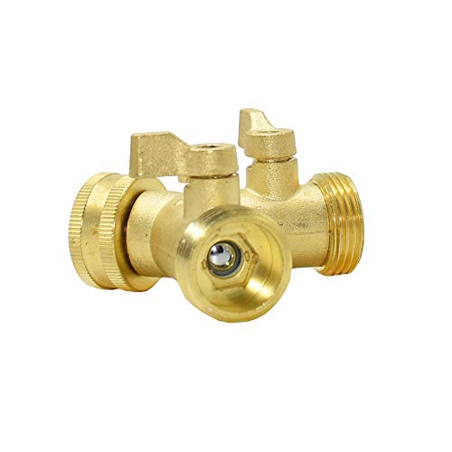 Divisor de agua con válvula macho de 3/4" para controlar el riego doméstico 5