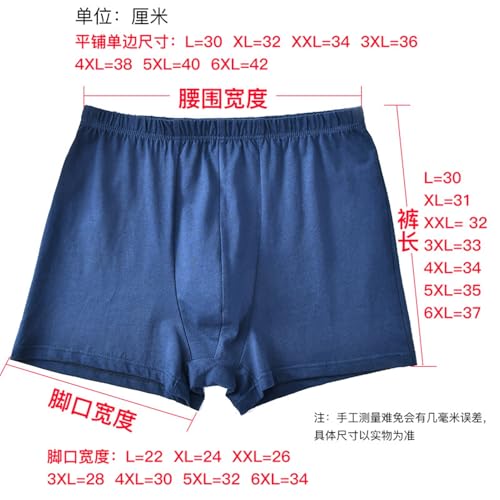 Men's Oversized Underwear L-8XL Big and Tall Plus Size Underpants Soft Cotton Loose Boxer Briefs (6-Pack)2