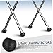 Generic Silicone Chair Leg Covers Black 4 Pieces Chair Leg Floor Protectors Sturdy Material No Tools Needed
