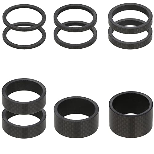 CyclingDeal Carbon Fiber Bike Bicycle Fork Steerer Headset Spacers 1-1/8