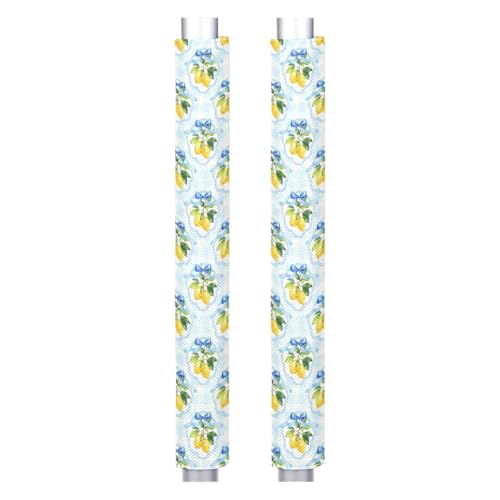 Image of Pardick Refrigerator Door Handle Covers Set of 2, Bows-Lemon Fridge Handle Cover Washable Fridge Dishwasher Oven Door Decor Protector Handle Cover, Keep Your Kitchen Appliance Clean