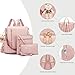 Soperwillton Women Backpack Purse PU Leather Anti-theft Fashion Shoulder Bag Travel Backpack Set 3pcs
