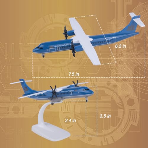 Modelo de avión a escala 1:300 Vietnam ATR miniatura coleccionable 5