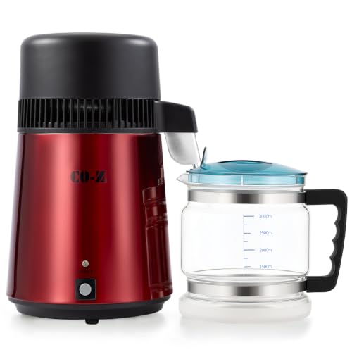 CO-Z Water Distiller, Stainless Steel Distilling Pure Water Machine for Home Countertop Table Desktop, 4L Distilled Water Making Machine, 4 Liter Water Purifier to Make Clean Water for Home
