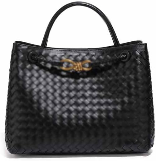 Woven Bags for Women Bowknot Small Tote Shoulder Hobo Crossbody Bags PU Leather Handwoven Woven Purse