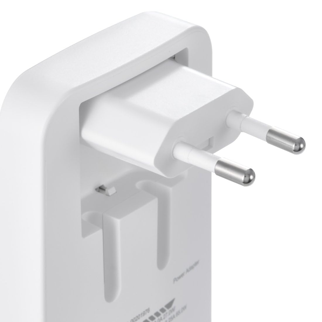 Hama składana przenośna szybka uniwersalna ładowarka sieciowa GAN 65W do smartfona, smartwatcha, tabletu, słuchawek 2x USB-C 1x USB-A biała