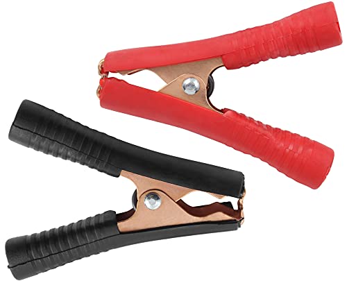 Qjaiune 10Pcs 100A Insulated Alligator Clips Electrical Heavy Duty Alligator Clamps, Battery Replacement Cable Metal Spring Loaded Jumper Clips For Car Auto Vehicle Boat (Red & Black） #TOP1