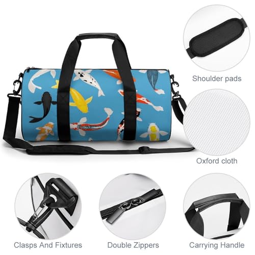 Sac week-end poisson rouge pour camping et voyage - 5