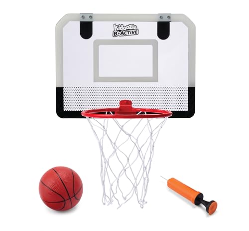 Jeu de basket-ball d'intérieur anti-rayures avec cerceau pliable et filet Kidoozie B*Active