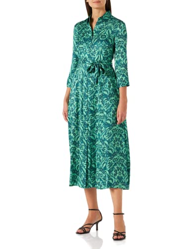 Pinko Damen Sushi 9 Jacquard Macula Kleid Cocktailkleid, Ss2_Green Sc/Green...