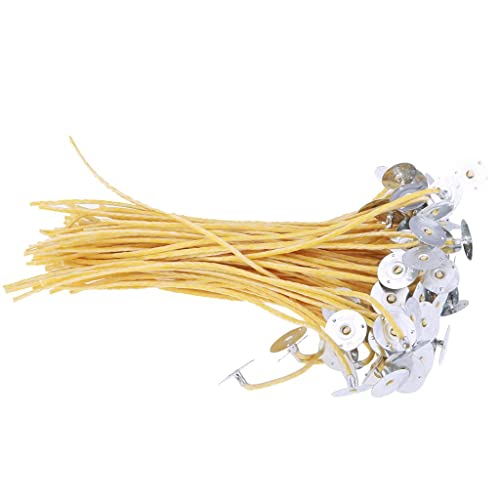 50 piezas de mechas para vela de cera de abeja con pestañas miniatura 3