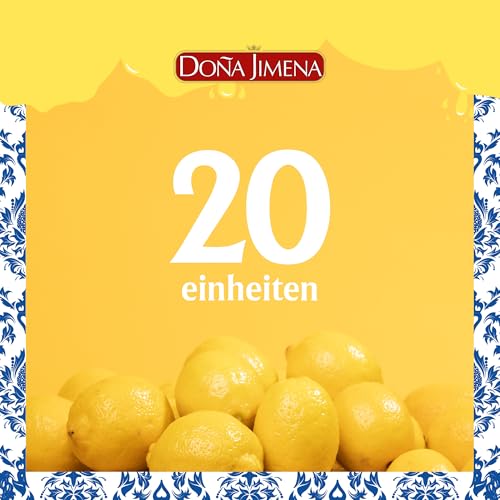 Doña Jimena - Mini Zitronen-Schmalzgebäck, cremige Textur, Spitzenqualität, handgefertigt, natürlich, traditionelles Rezept, ohne Palmöl, einzeln verpackt, 430 Gramm