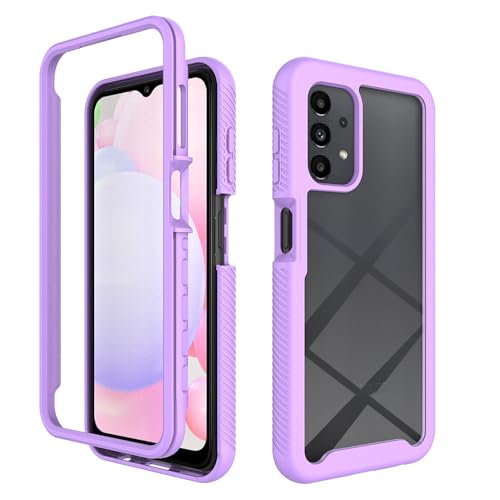 Coque Samsung A13 armure antichoc hybride transparente violette anti-chute et anti-rayures