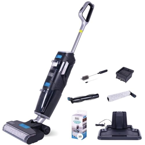 Black & Decker BXUVXA02 120V Lithium-Ion Cordless Multi-Surface Vacuum and Wash Duo with HEPA Filter Accessories
