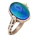 Mojo Hand Polished Antique Sterling Silver Plating Oval Stone Color Change Mood Ring MJ-RS050 (9)