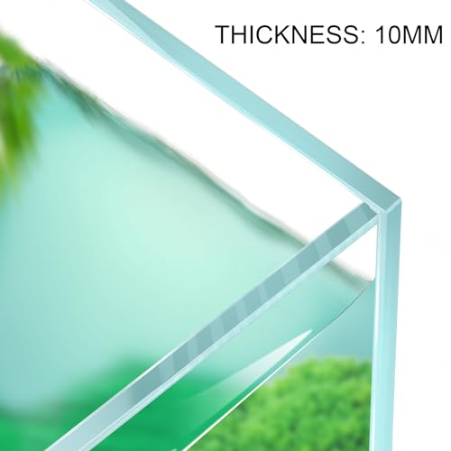 Image of LYPHARD AQUARIUMS 33 Gallon Cube Rimless Aquarium, Ultra Clear Low Iron Large Fish Tank, L19.7xW19.7xH19.7 Glass Thickness 8mm with EVA Foam Leveling Mat