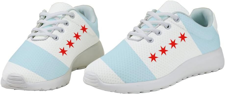 Chicago IL Flags Shoes for Women Men Trail Running Casual Fashion Sneakers Slip-on Tennis Shoes