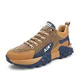 Safety Shoes for Men Breathable Mesh Comfortable Walking Shoes Fashion for Everyday Wear (9.5,Coffee Color)