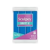 Sculpey Polyform III Polymer Clay, 2-Ounce, New Blue