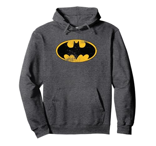 DC Batman Logo Classic Distressed Pullover Hoodie