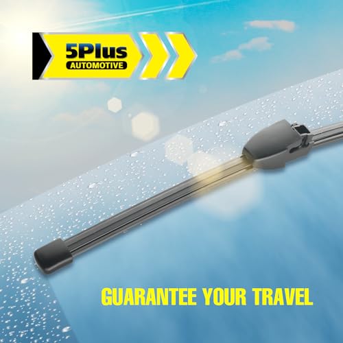 Image of 5 PLUS 13 Inch Rear Wiper Blade Replacement for Volkswagen VW 2015-2009 Tiguan 2014-2009 Jetta 2014-2010 Golf 2010-2004 Touareg 2009-2006 Rabbit, BACK Windshield Wiper Blade (A330H)