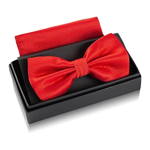 Massi Morino Pajaritas para hombre Rojo con pañuelo para fiesta de bodas Cover