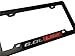 ERPART Black License Plate Tag Frame with 6.0L LS2 RED Black Engine Emblem Badge Nameplate Aluminum Compatible with Chevy Corvette Holden HSV Pontiac Saab Cadillac