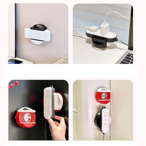 Support de brique électrique pour bloquer les multiprises et ranger les câbles - 8