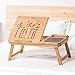 Laptop Desk, Foldable Laptop Bed Table with Tilting Top, Natural Flower Design, Adjustable Lap Desk for Bed, Sofa, and Outdoors