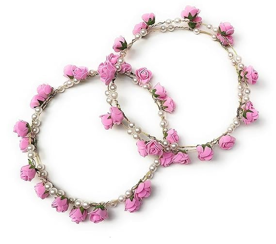 GIRLYZ ATTIRE (Baby pink) Artificial Floral Headpiece Roses Wedding Bridal Beach Party Travel Headpiece Wreath Crown Tiara for Girls Teens and Women Pack of- (8) (B0CTKKQ5N1) Amazon Price History, Amazon Price Tracker