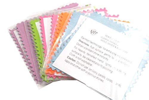 10 PCS LOT Pack Jewelry Cleaning Cloth Polishing Cloth for Sterling Silver Gold Platinum 3.15 by 3.15 INCH Size