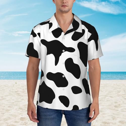 Chemise hawaïenne boutons et manches courtes motif vache - 2