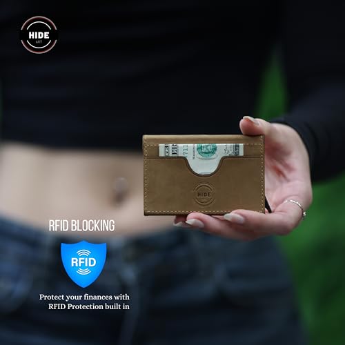 Minimalist Slim Wallet for Men, RFID Card Holder Minimalist Wallet, RFID Blocking Wallet Leather, Business Card Holder Wallet for Men, Leather Credit Card Holder Wallet (Curved, Black)4