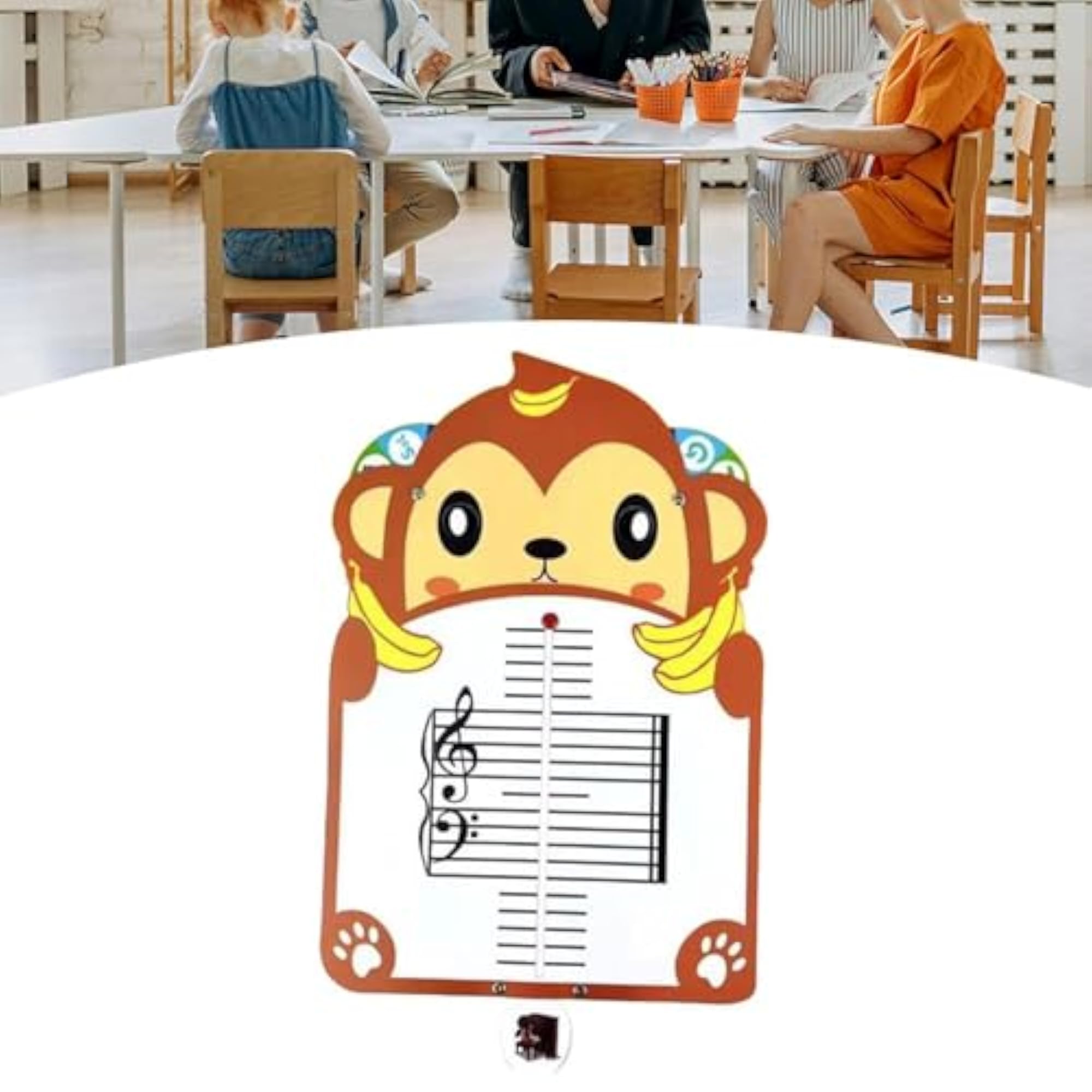 Cartoon Animal Shape Music Notation Board for Students