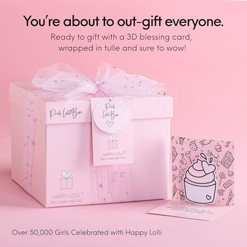 Image of HAPPY LOLLI LolliBox Birthday Gift Set for Tween & Teen Girls Ages 8-15, Ready to Gift, 8 Individually Wrapped Gifts
