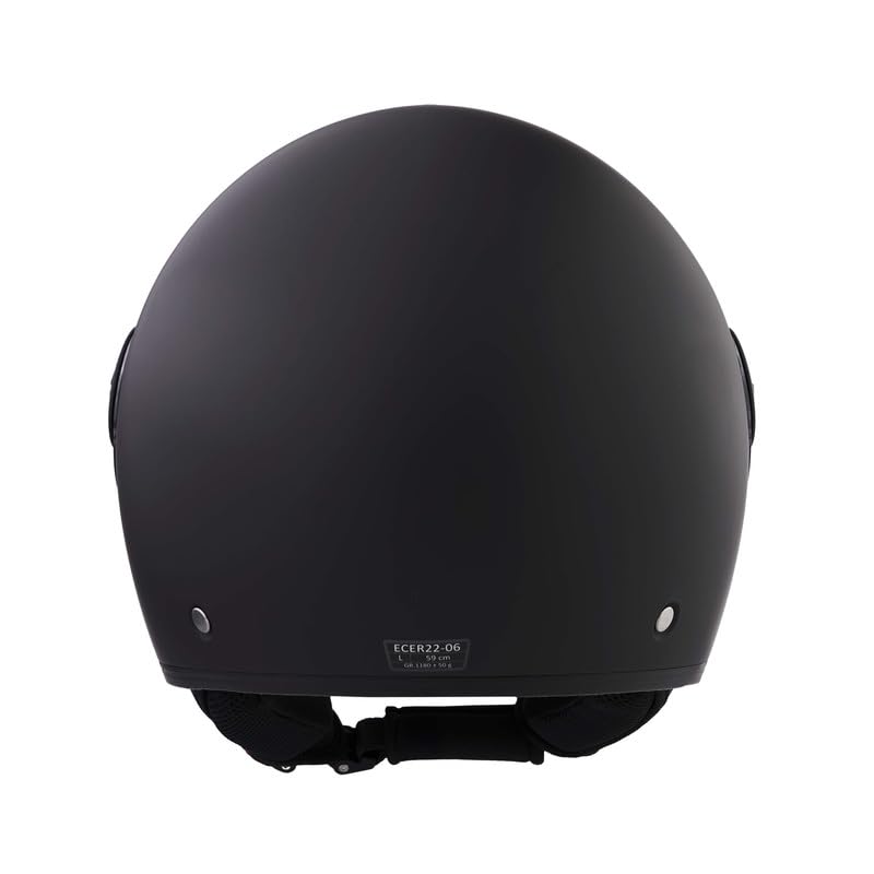 BHR Casco Demi-Jet, Casco Scooter 840 Dual Shield, Doble Visera | Homologado ECE 22.06, Visor Solar Integrado y Cierre Micrométrico, Ideal para Ciudad, Hombre y Mujer, Casco Moto y Ciclomotor
