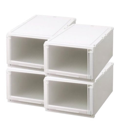 Fits フィッツ 衣装ケース 収納ケース　4個セット　カプチーノ Amazon | Fits フィッツケース 衣装ケース まとめ買い4個セット