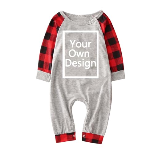 Ninedayx Pijamas de Navidad personalizados para la familia, pijamas de Navidad personalizados, tu propio diseño, trajes familiares novedosos para cualquier texto, foto, ropa de descanso familiar,