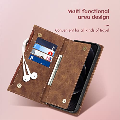 Étui portefeuille Pixel 7 complet avec fermeture éclair pour sorties libre
