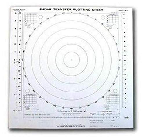 Undisclosed Radar Plotting Sheet Pad - 50 Sheets, 13" x 13", Printed on Paper