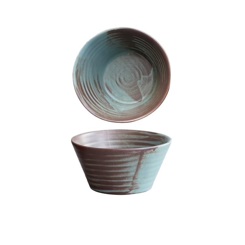 Miski do zupy chińska miska do ramenu, retro restauracja miska do jedzenia, domowa salaterka, ceramiczna miska na zupę, miska na owoce o dużej pojemności miski obiadowe (B)