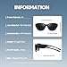 kimorn Polarized Fit Over Glasses Sunglasses For Women Man,Trendy Cat Eye Shades For Driving Riding (Black/Grey)