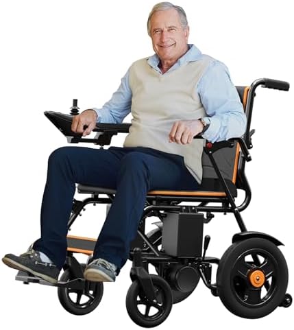 AIRHOT Foldable Electric Wheelchair for Adults, 15 Miles Long Tra...